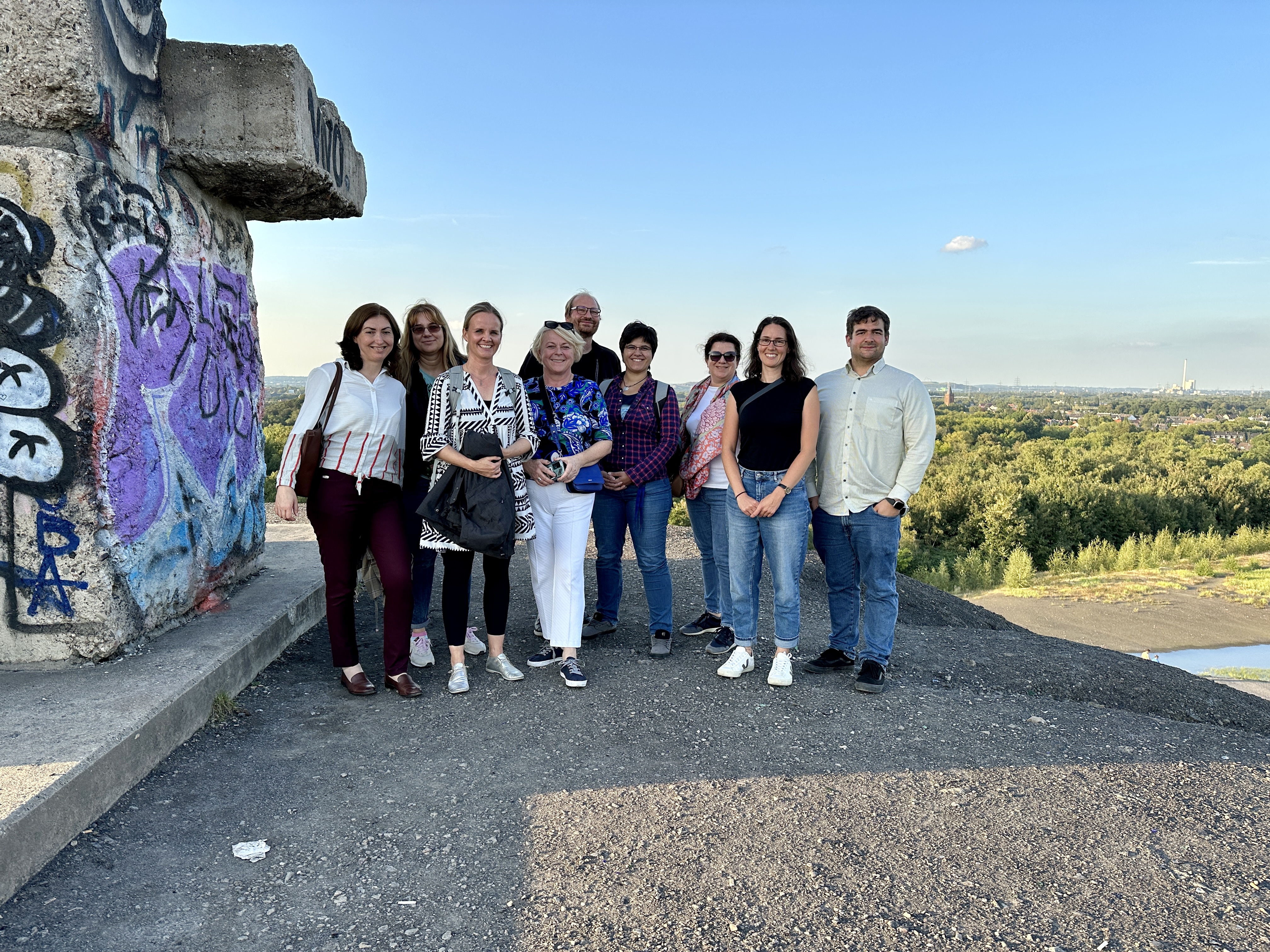 Group Photo of the Ecosys4you-project team at Himmelstreppe in Gelsenkirchen.