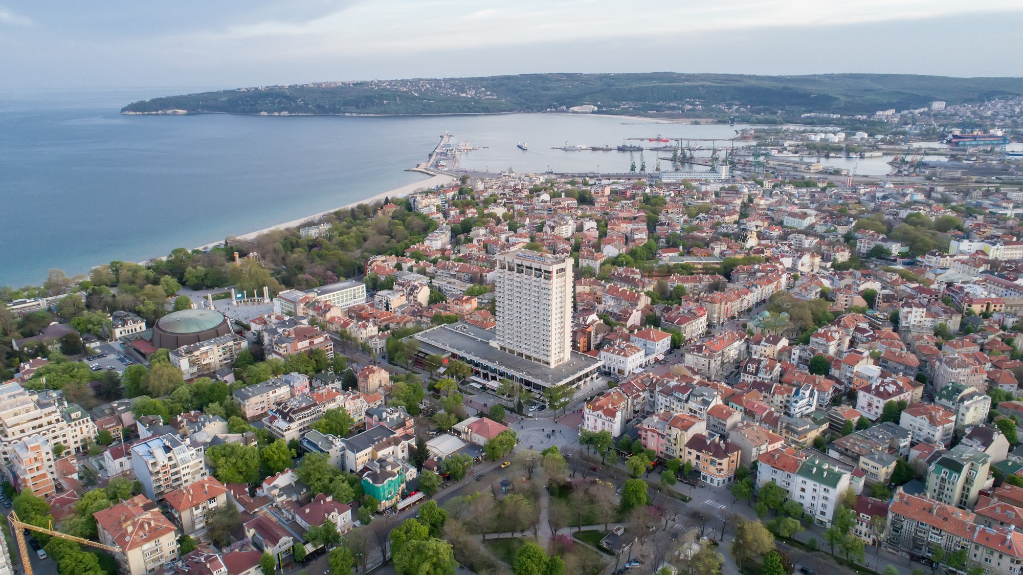 An overview of Varna City, Bulgaria.